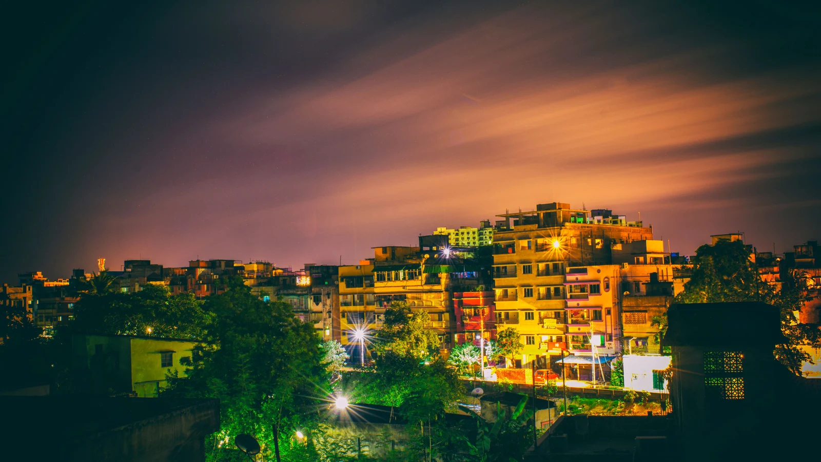 Aerial view of North Railway Colony, Agra