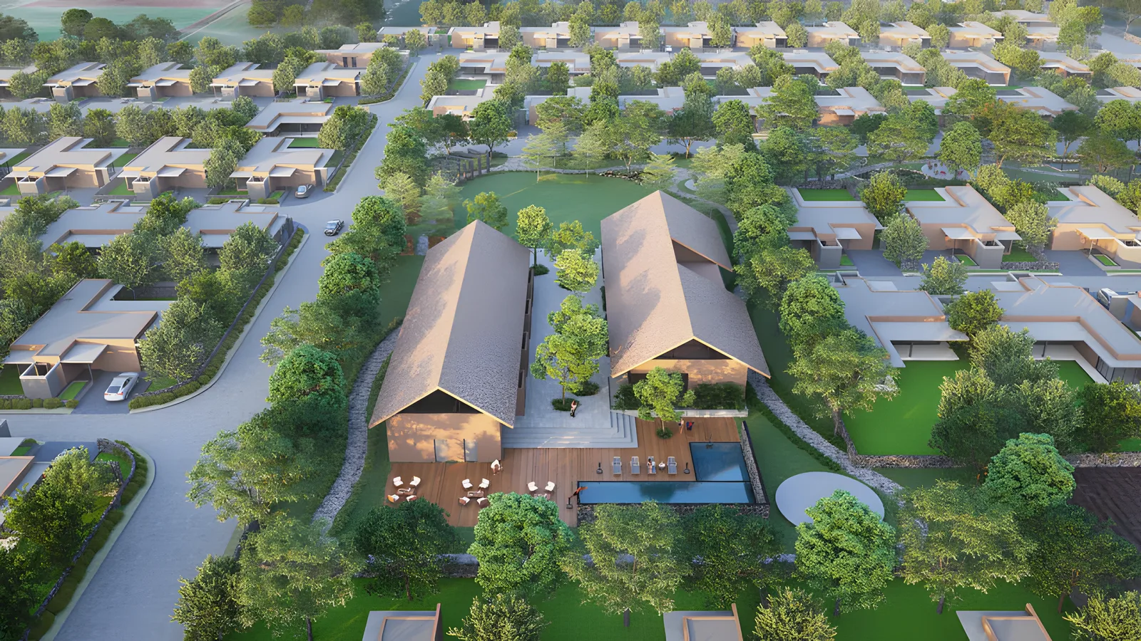 Aerial view of Agol, Ahmedabad