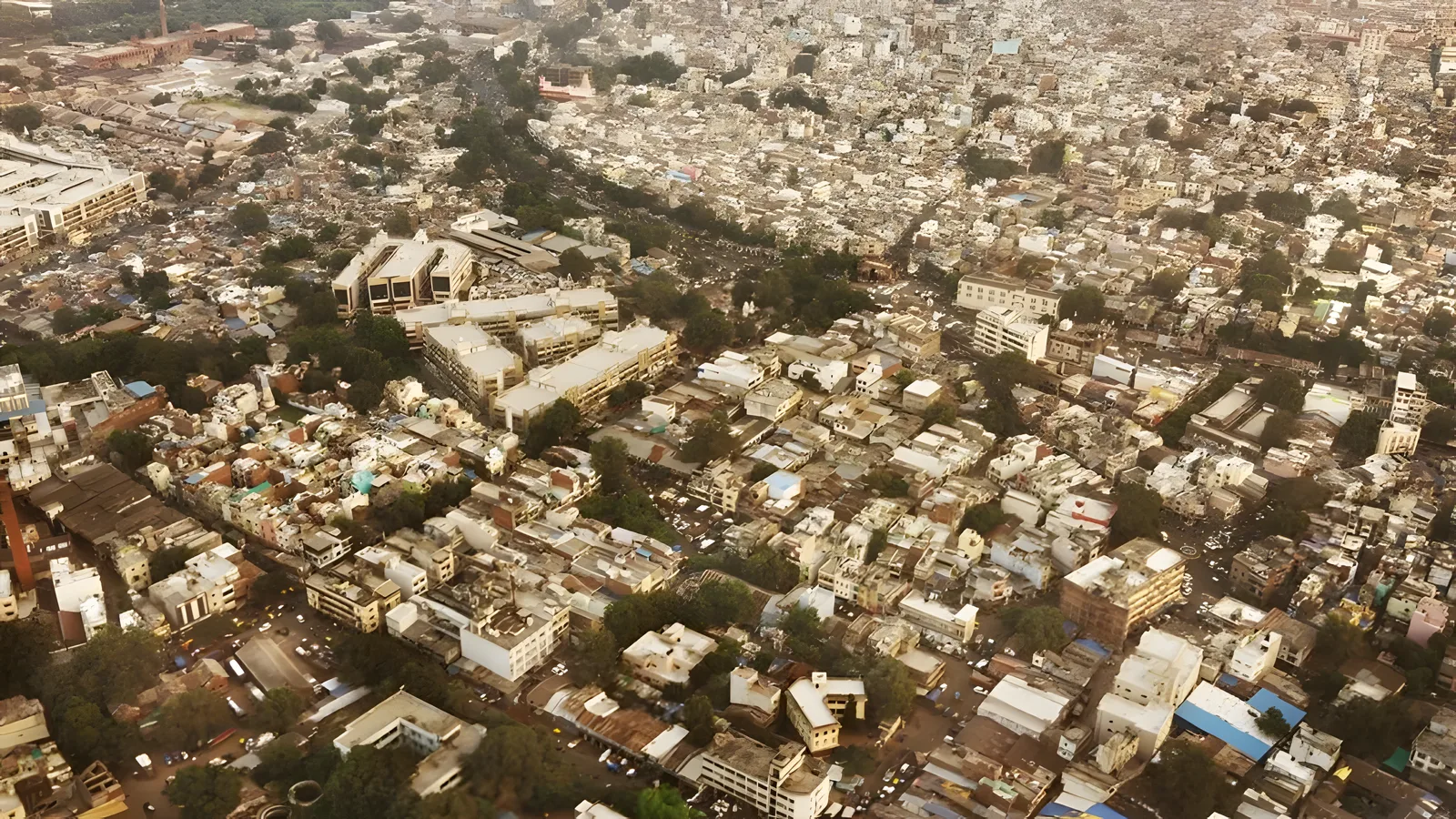 Aerial view of Dariapur, Ahmedabad