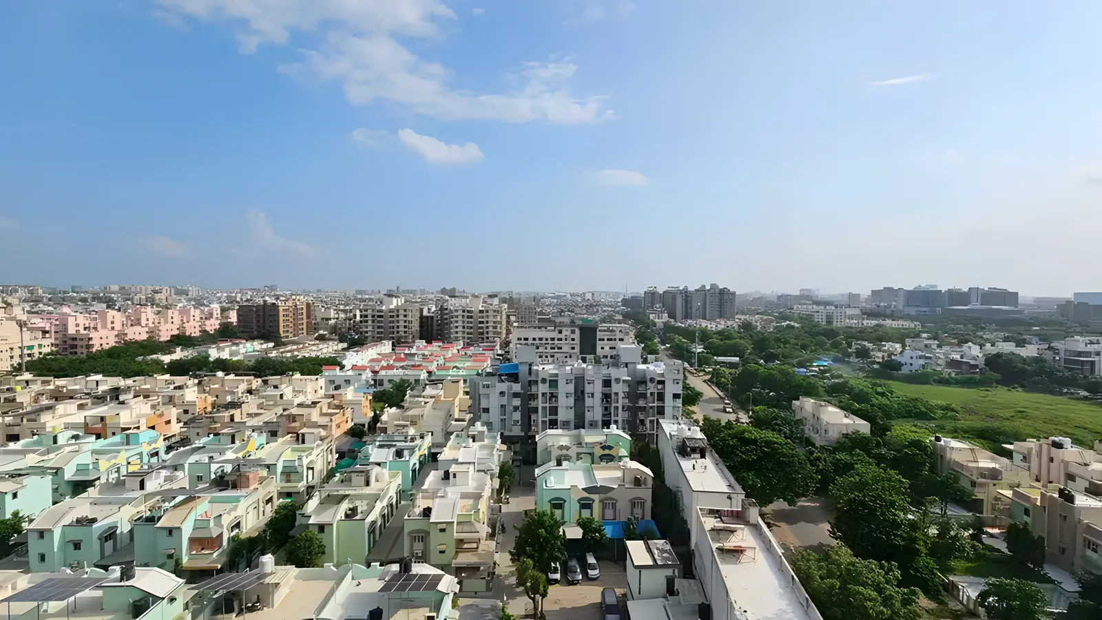 Aerial view of Ghodasar, Ahmedabad