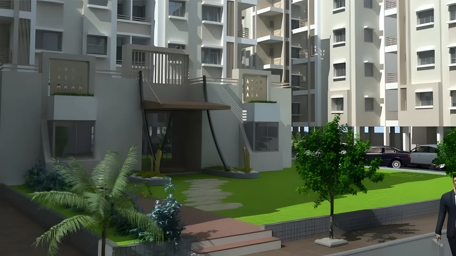 Aerial view of India Colony, Ahmedabad