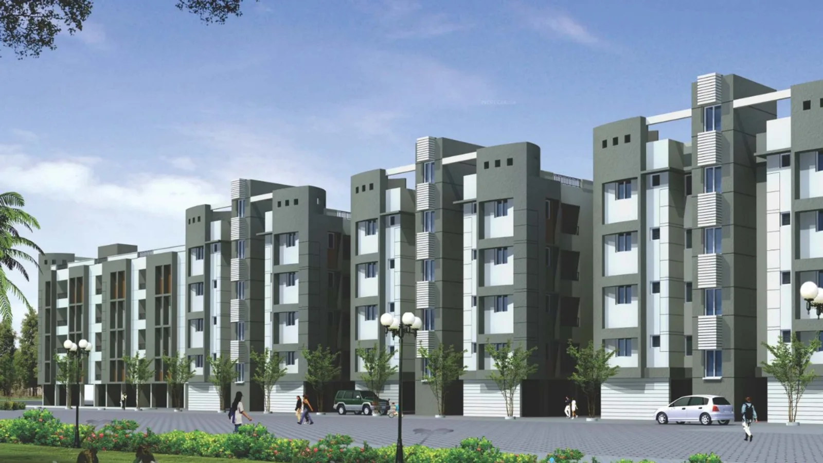Aerial view of Kalpi Nagar, Ahmedabad