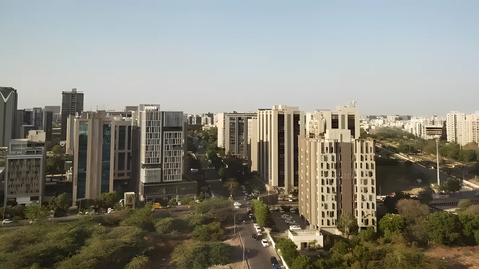Aerial view of Makarba, Ahmedabad