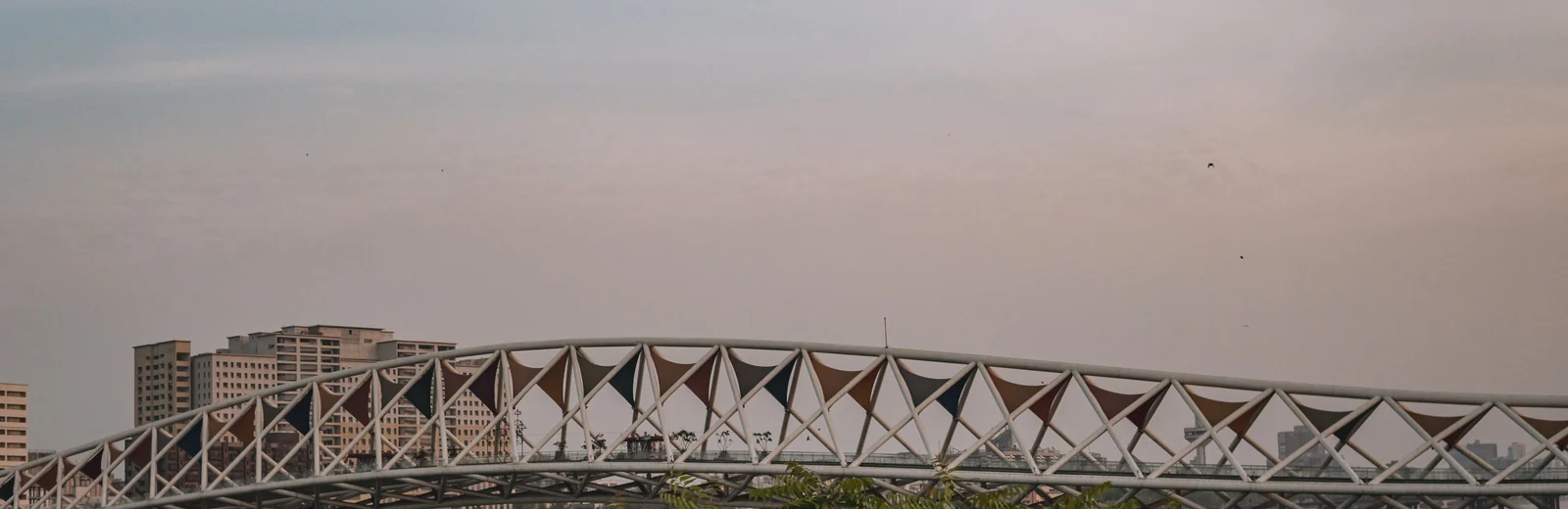 Skyline of Saijpur Gopalpur Village, Ahmedabad at golden hour