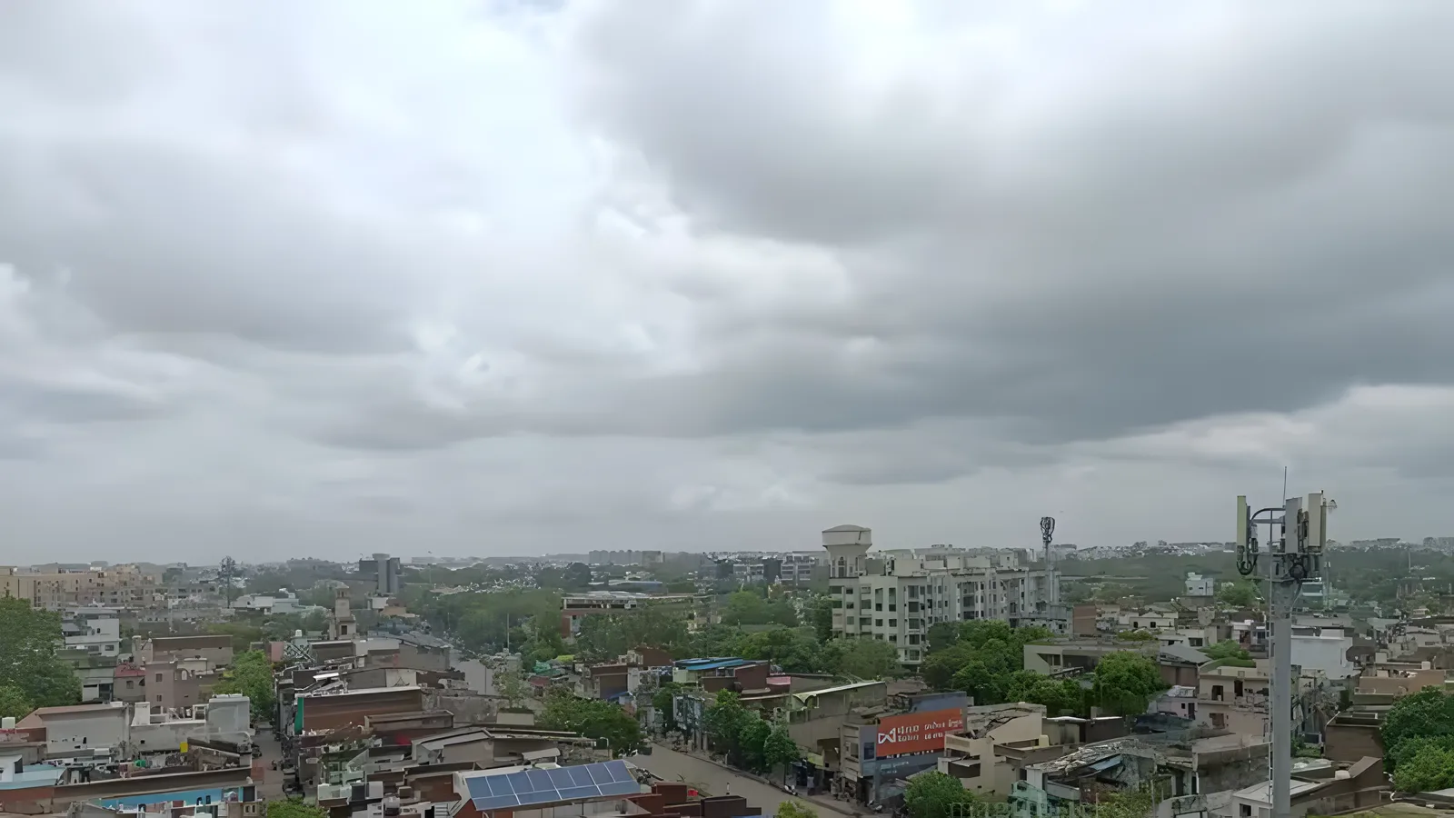 Aerial view of Saijpur Gopalpur Village, Ahmedabad