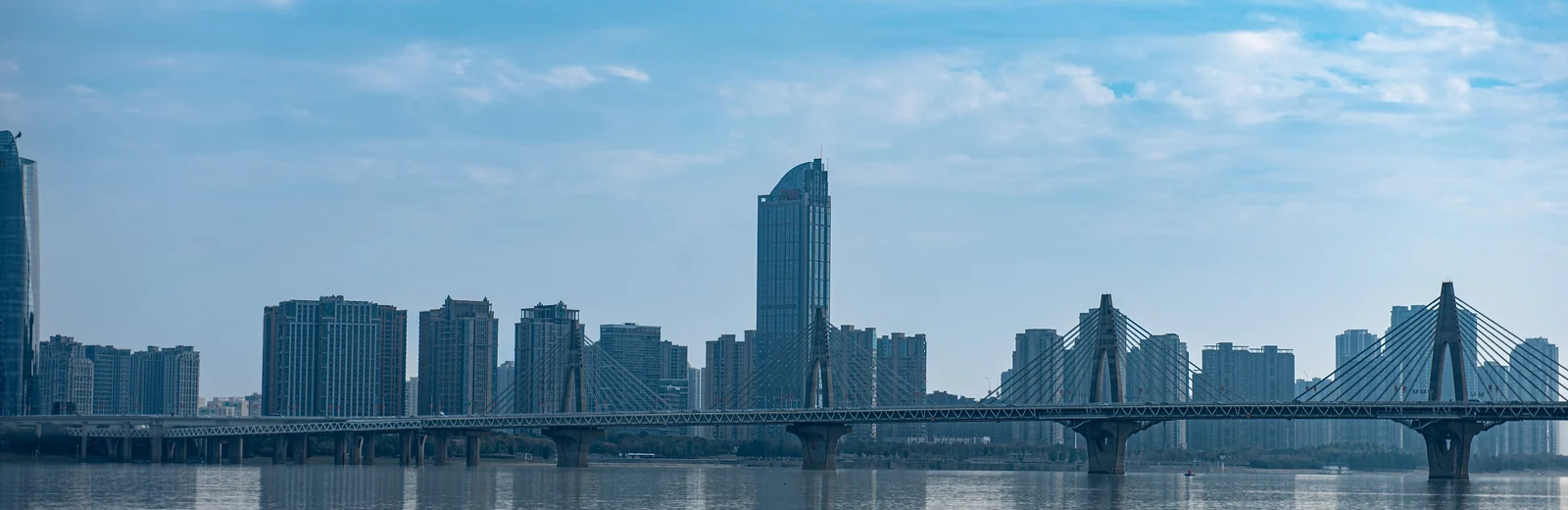 Skyline of Satellite, Ahmedabad at golden hour