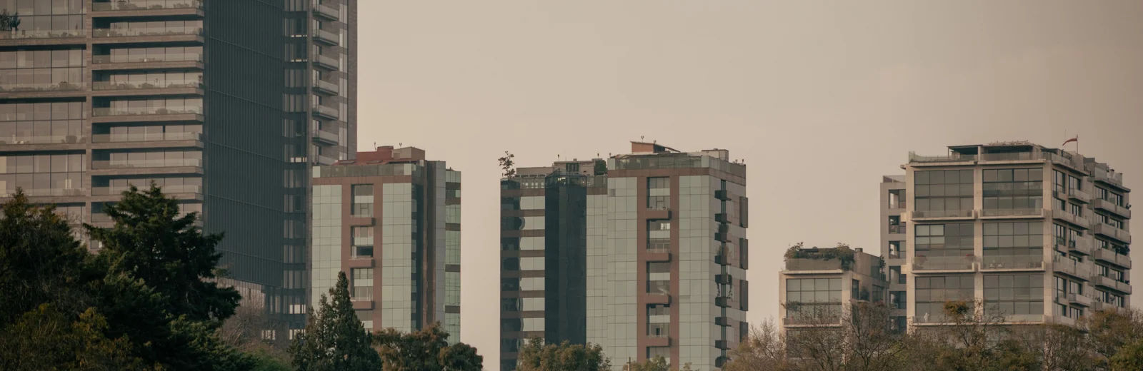 Skyline of Shela, Ahmedabad at golden hour