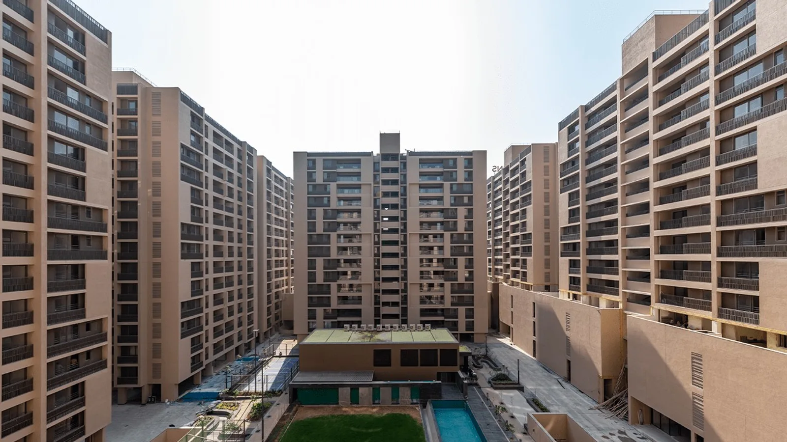 Aerial view of Shela, Ahmedabad