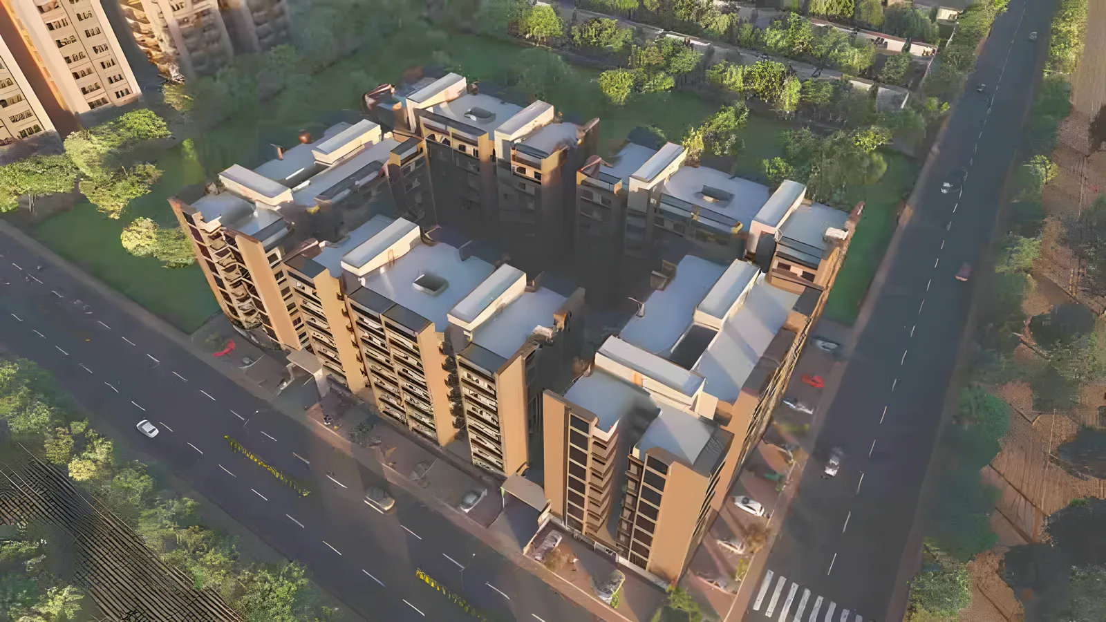 Aerial view of Singarva, Ahmedabad