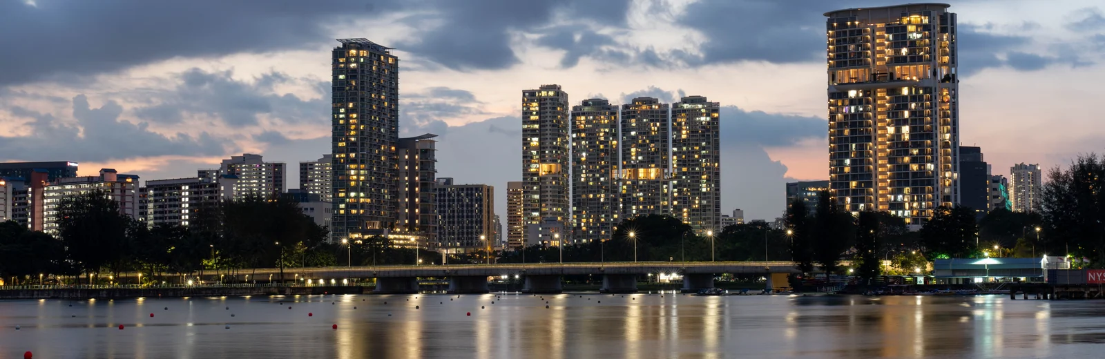 Skyline of Vadsar, Ahmedabad at golden hour