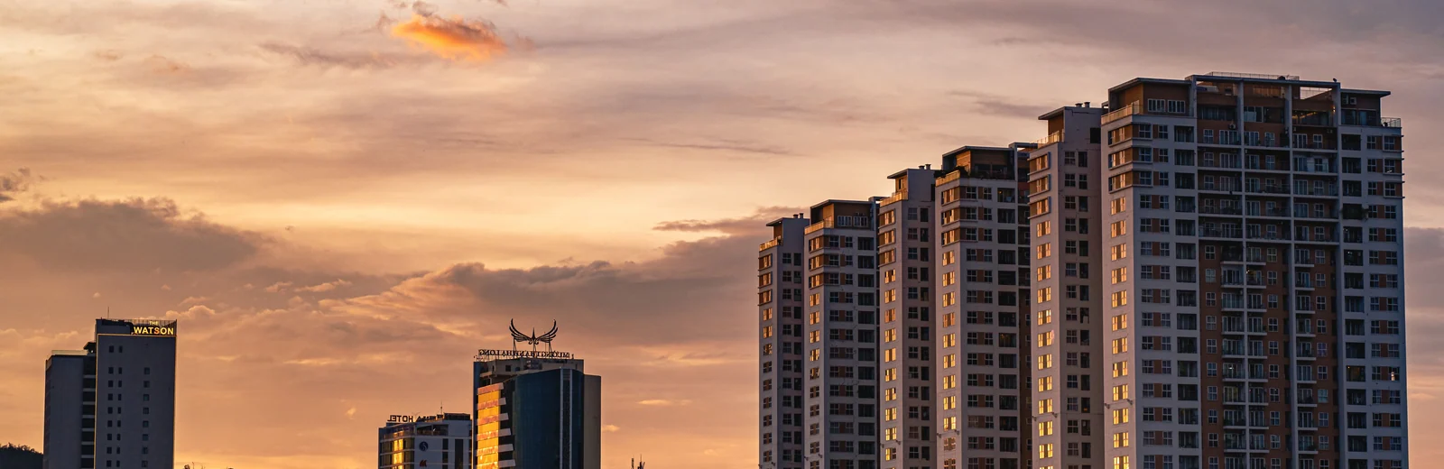Skyline of Batampur, Amritsar at golden hour