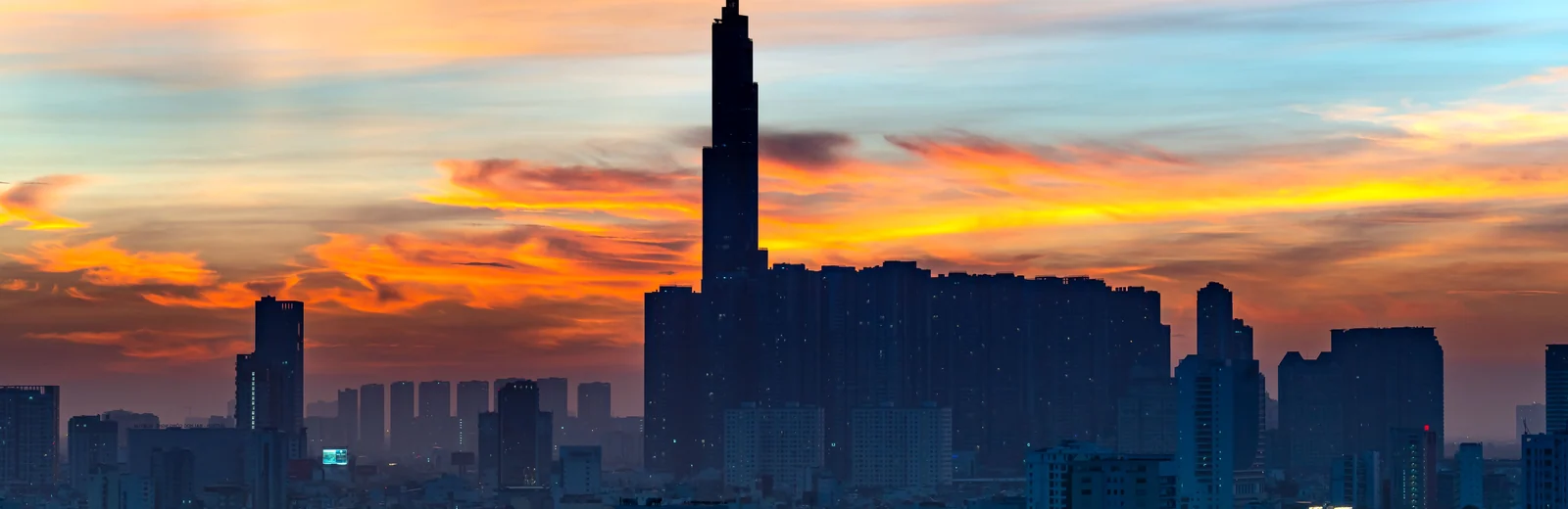 Skyline of C V Raman Nagar, Bengaluru at golden hour