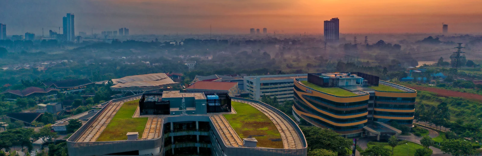 Skyline of Jakkur, Bengaluru at golden hour