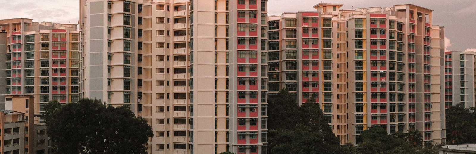 Skyline of Kasturi Nagar, Bengaluru at golden hour
