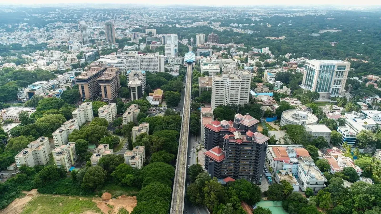 Aerial view of Vijayanagar, Bengaluru