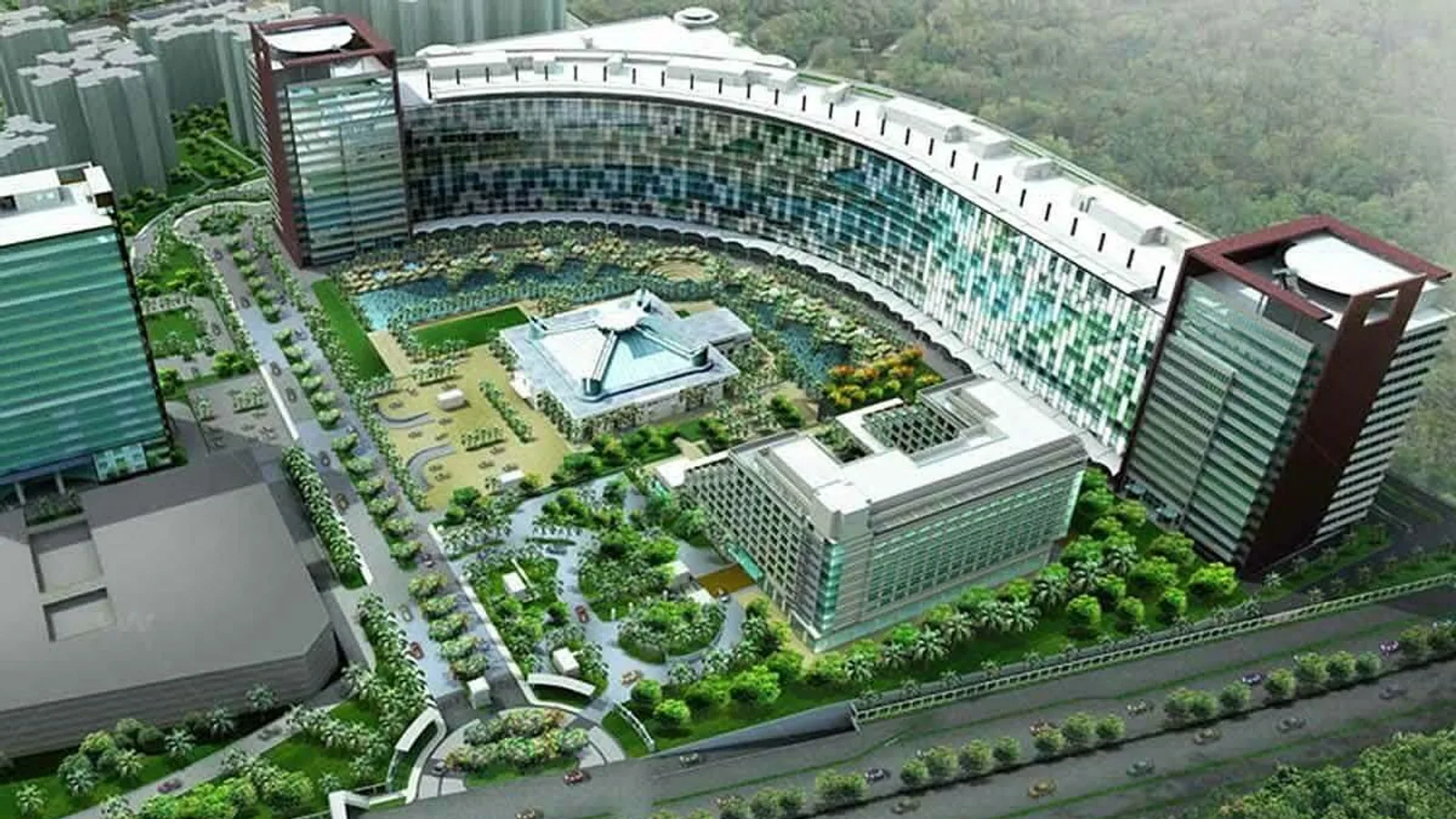 Aerial view of Whitefield, Bengaluru