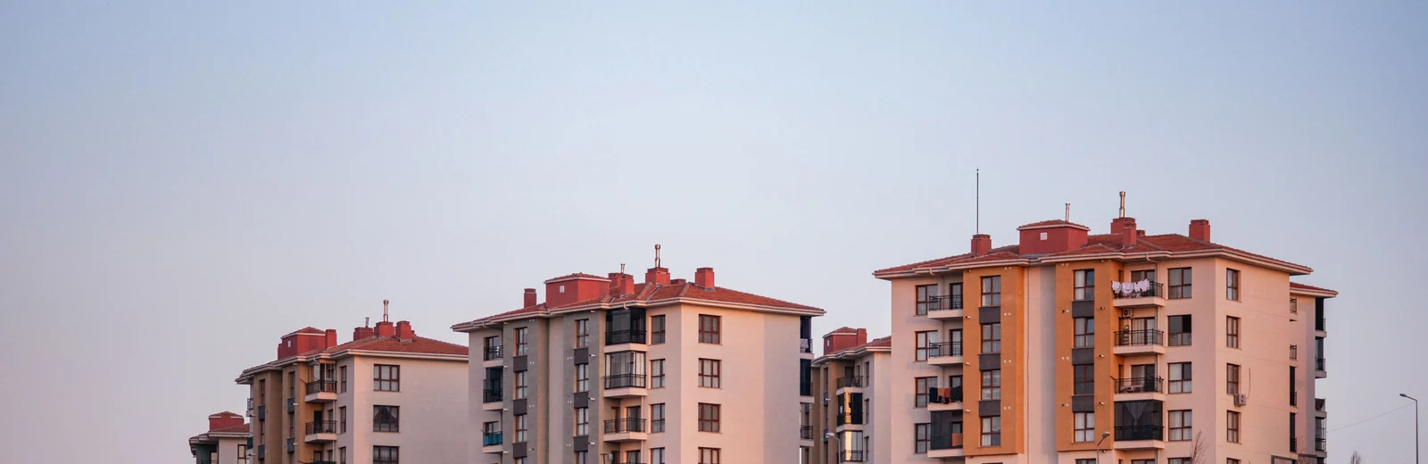 Skyline of Mandakini Colony, Bhopal at golden hour