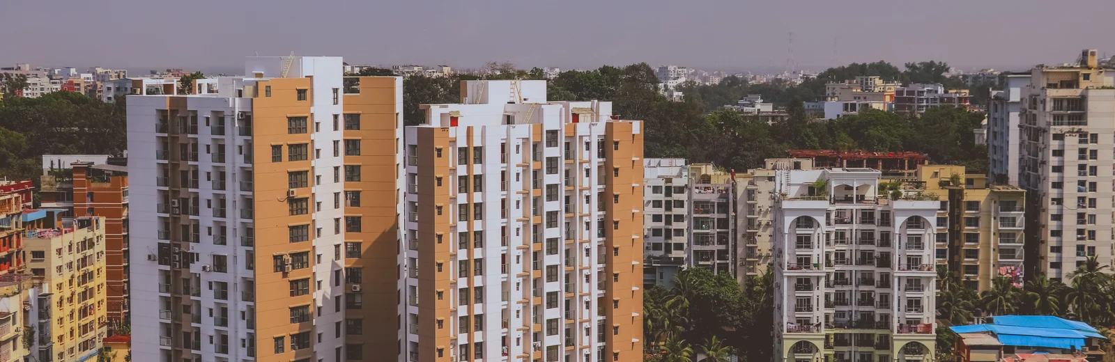 Skyline of Alamathi, Chennai at golden hour