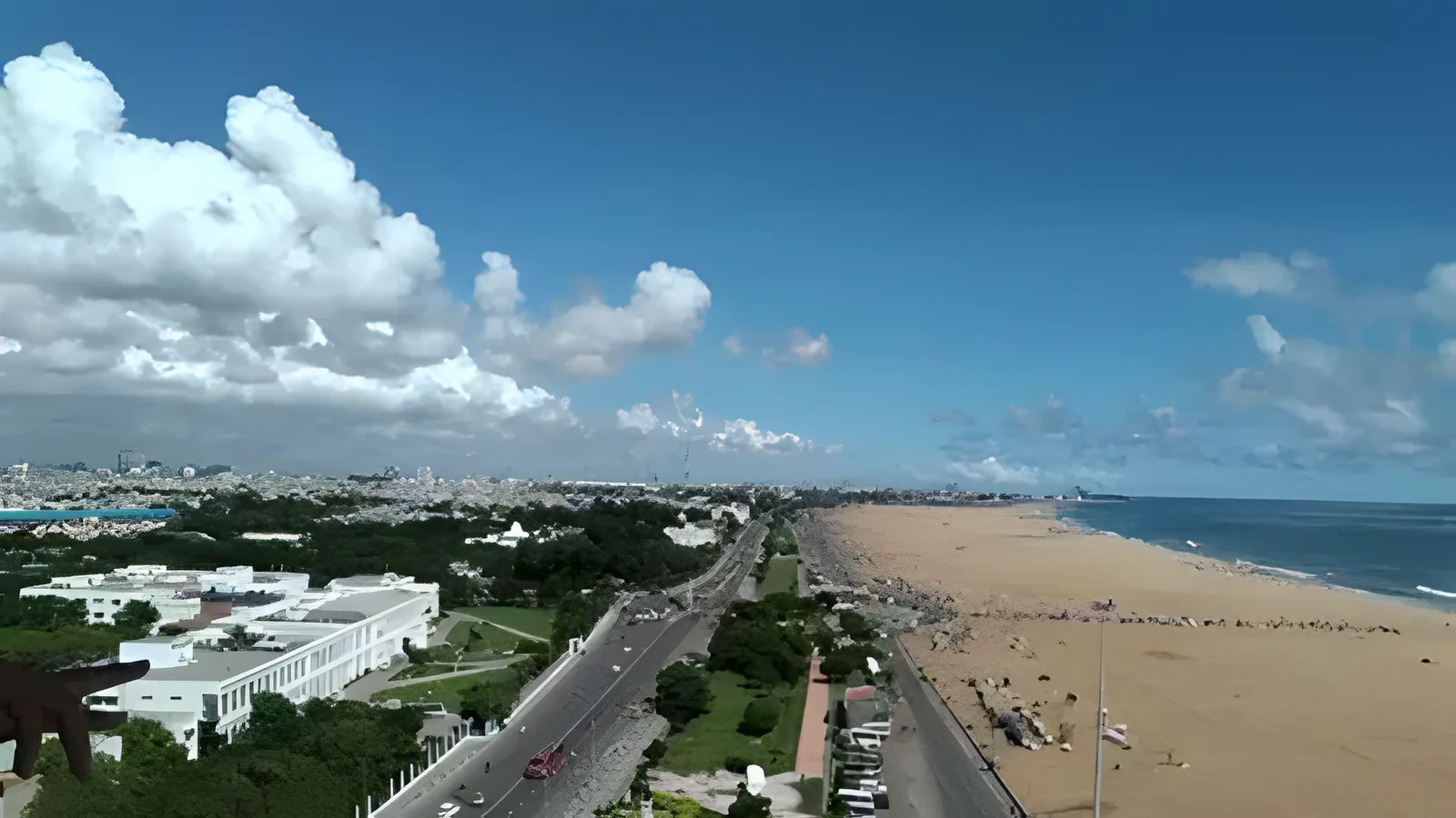 Aerial view of Besant Nagar, Chennai