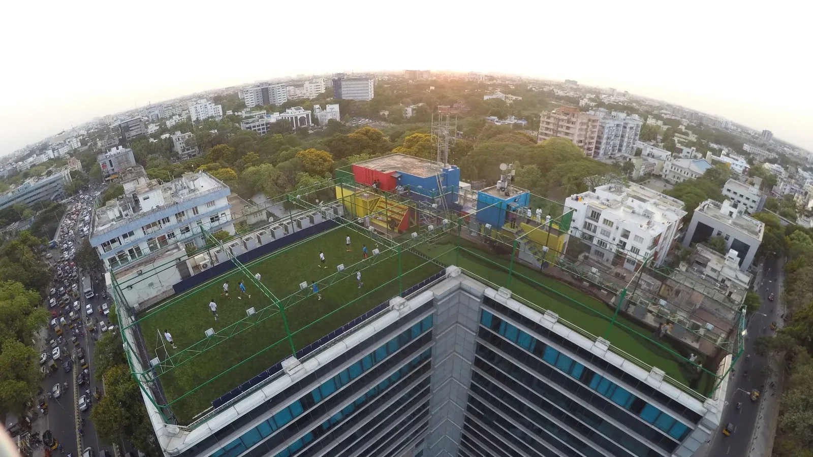 Aerial view of Egmore, Chennai