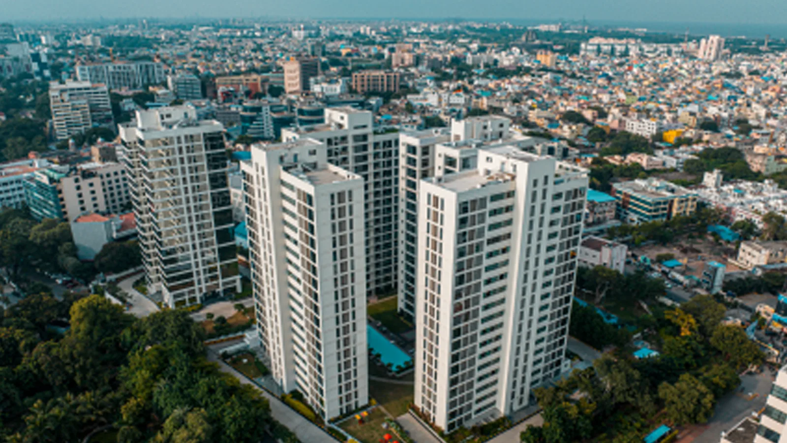 Aerial view of Erumaivettipalayam R F, Chennai