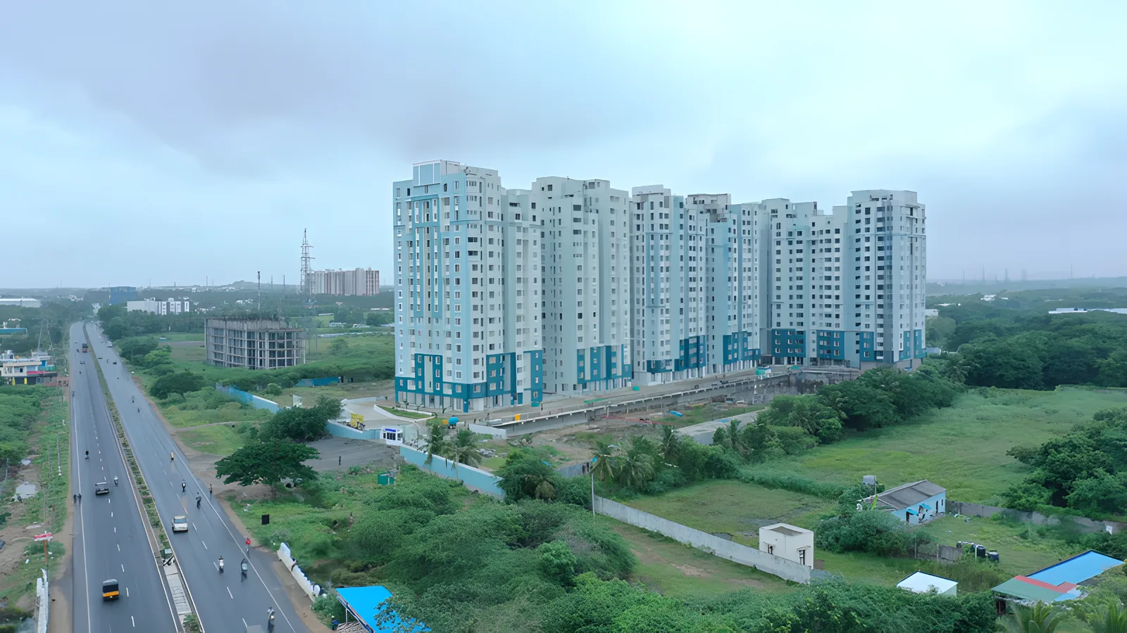 Aerial view of Kilambakkam, Chennai
