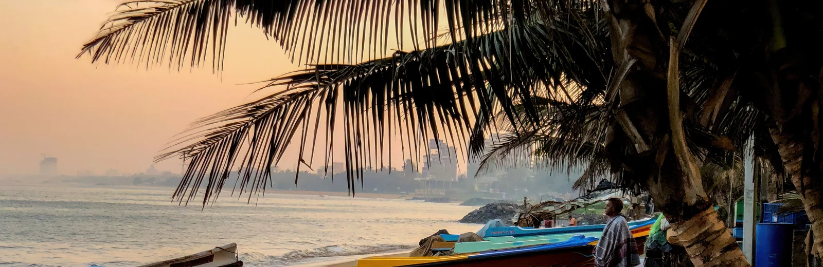 Skyline of Navalur, Chennai at golden hour