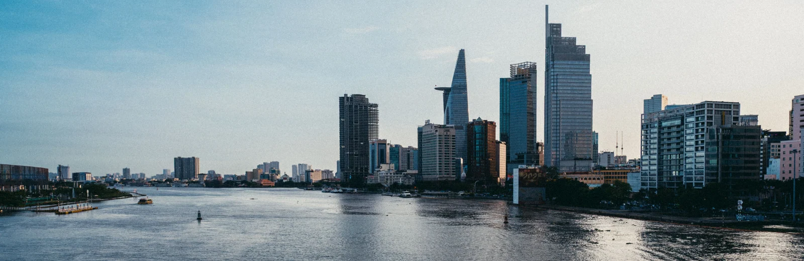 Skyline of Perungudi, Chennai at golden hour