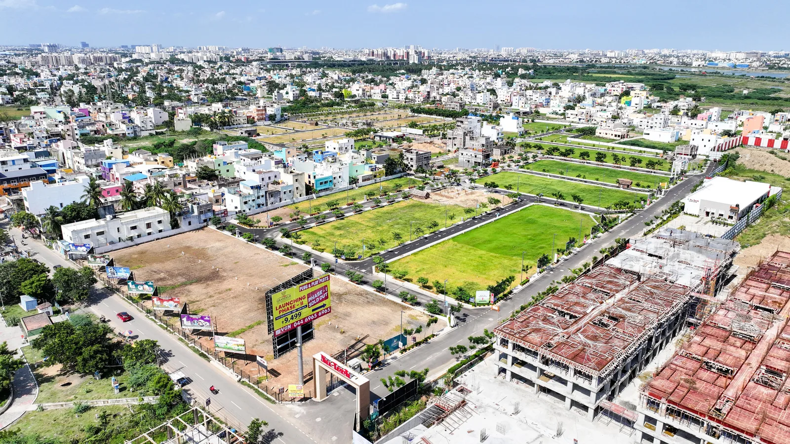 Aerial view of Porur, Chennai