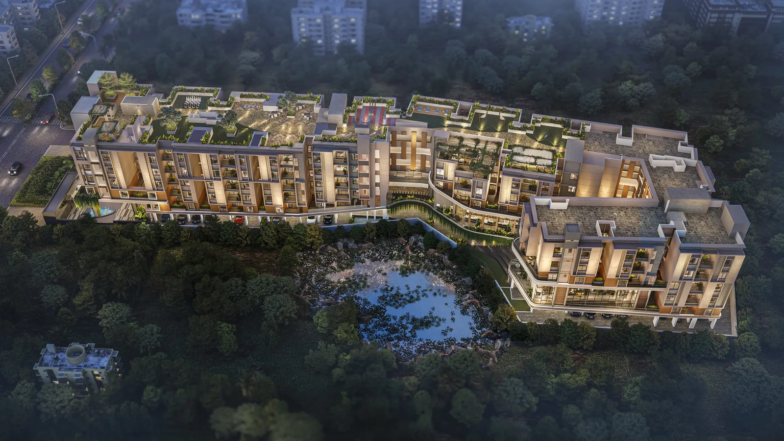 Aerial view of Uthandi, Chennai
