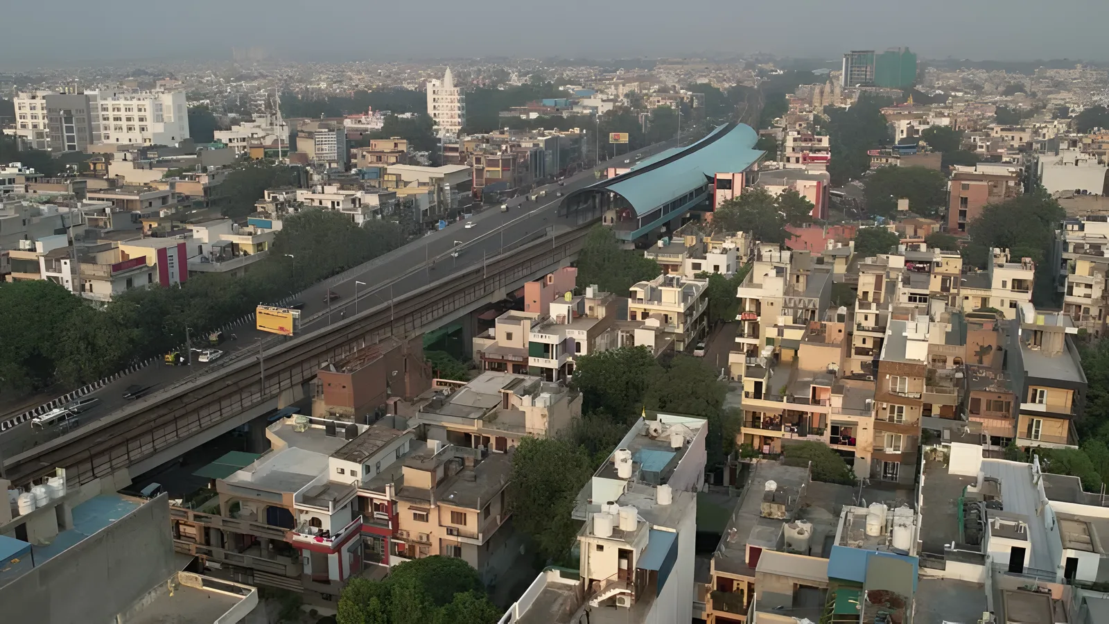Aerial view of Tilak Nagar, Delhi