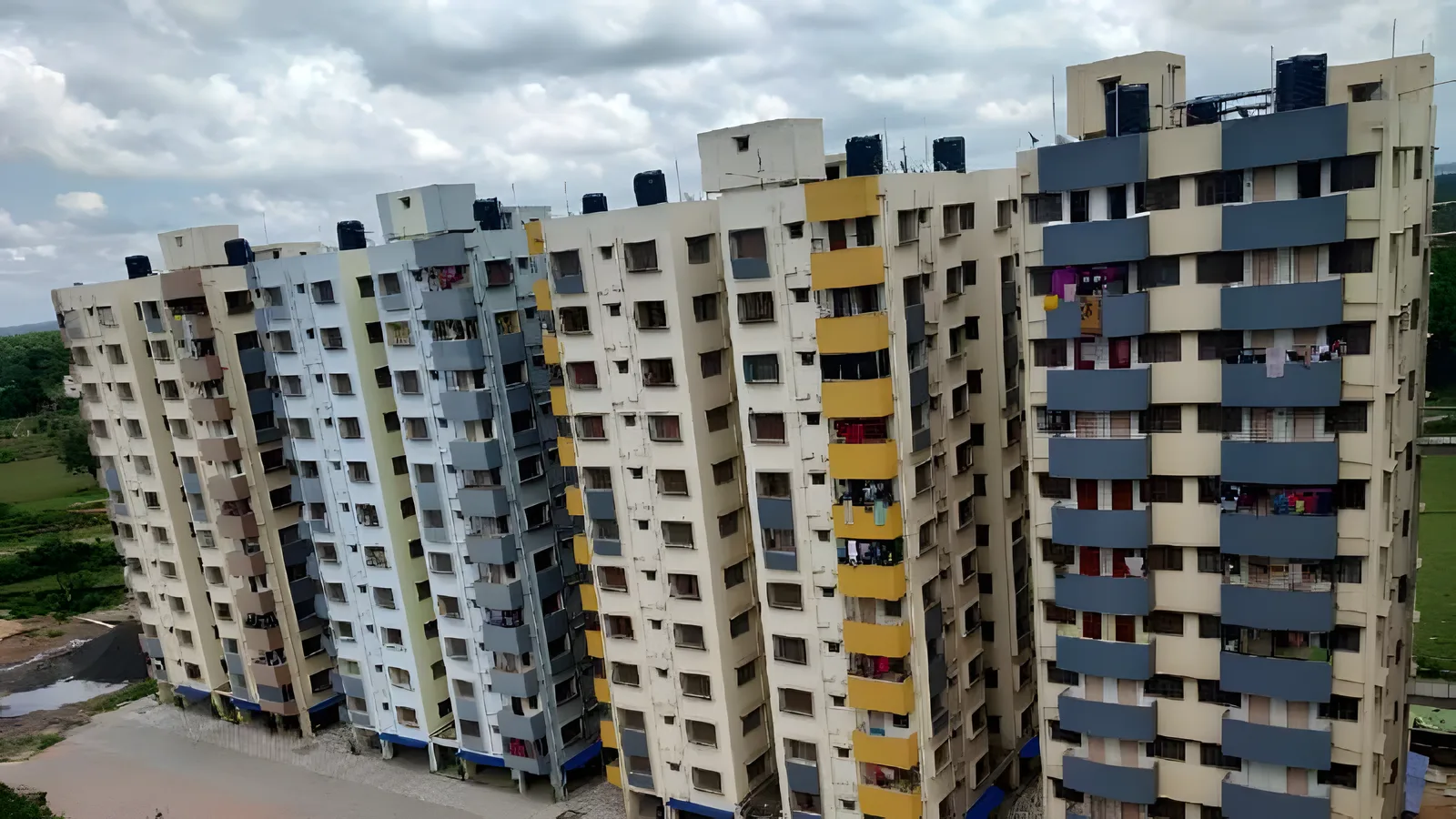 Aerial view of Bamunara, Durgapur