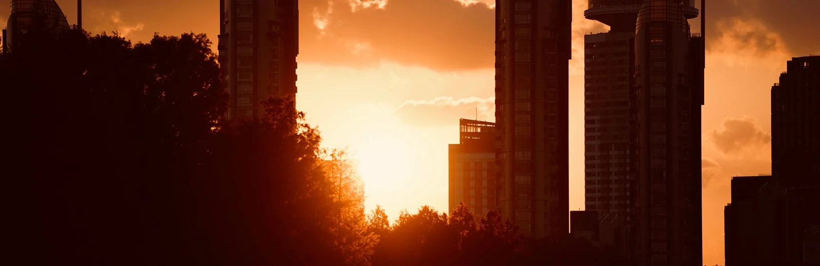 Skyline of Kanrsar, Durgapur at golden hour