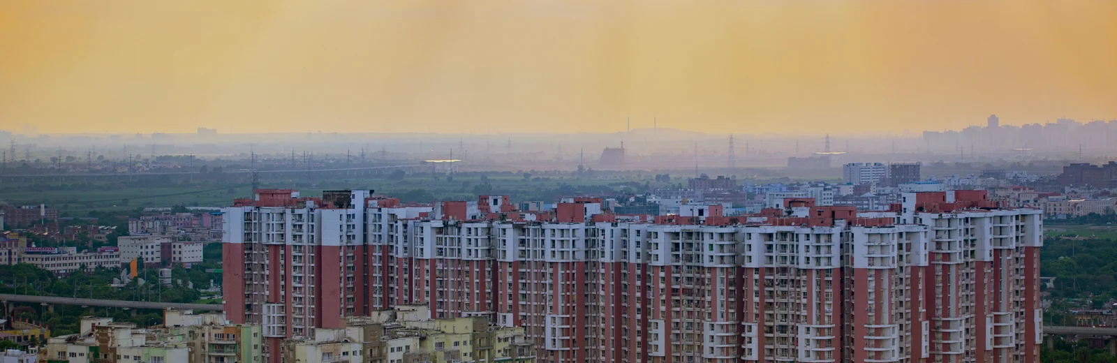 Skyline of MAMC Township, Durgapur at golden hour