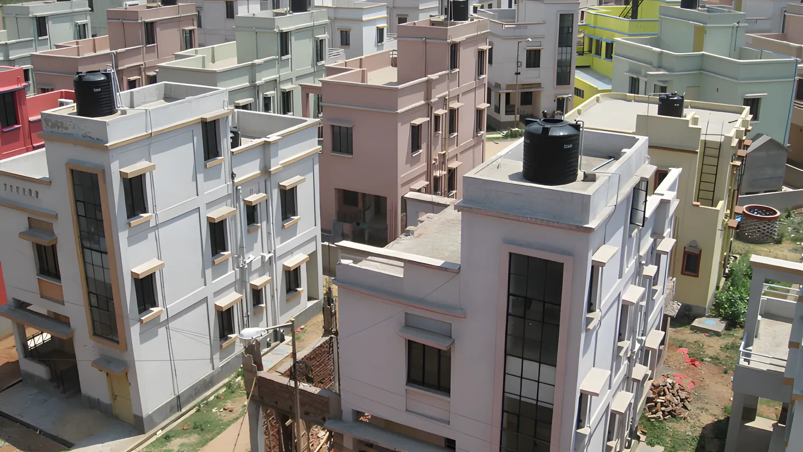 Aerial view of Rajbandh Chatti, Durgapur