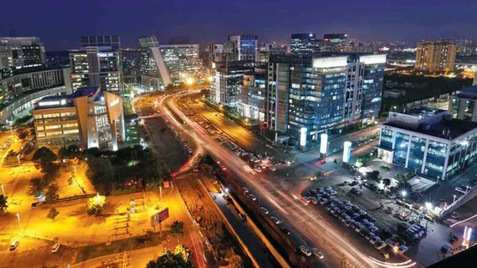 Aerial view of Fakharpur, Gurugram