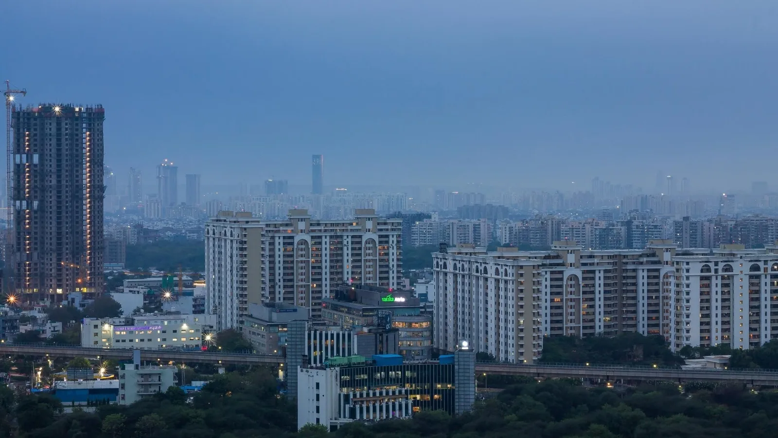 Aerial view of Jamalpur, Gurugram