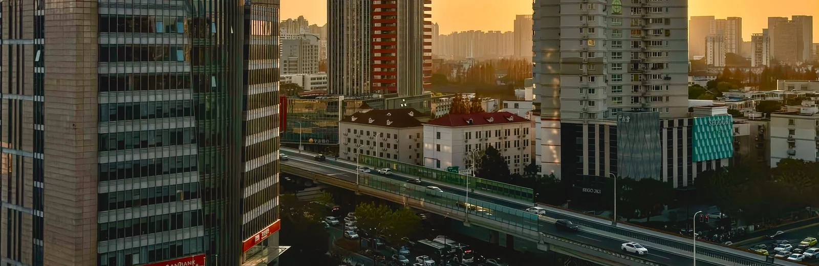 Skyline of Manesar Sector 5, Gurugram at golden hour