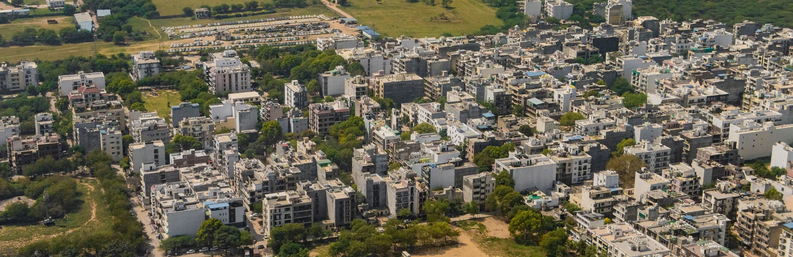 Skyline of Manesar Sector 6, Gurugram at golden hour