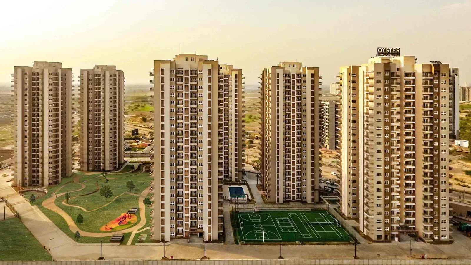 Aerial view of Sector 102A, Gurugram