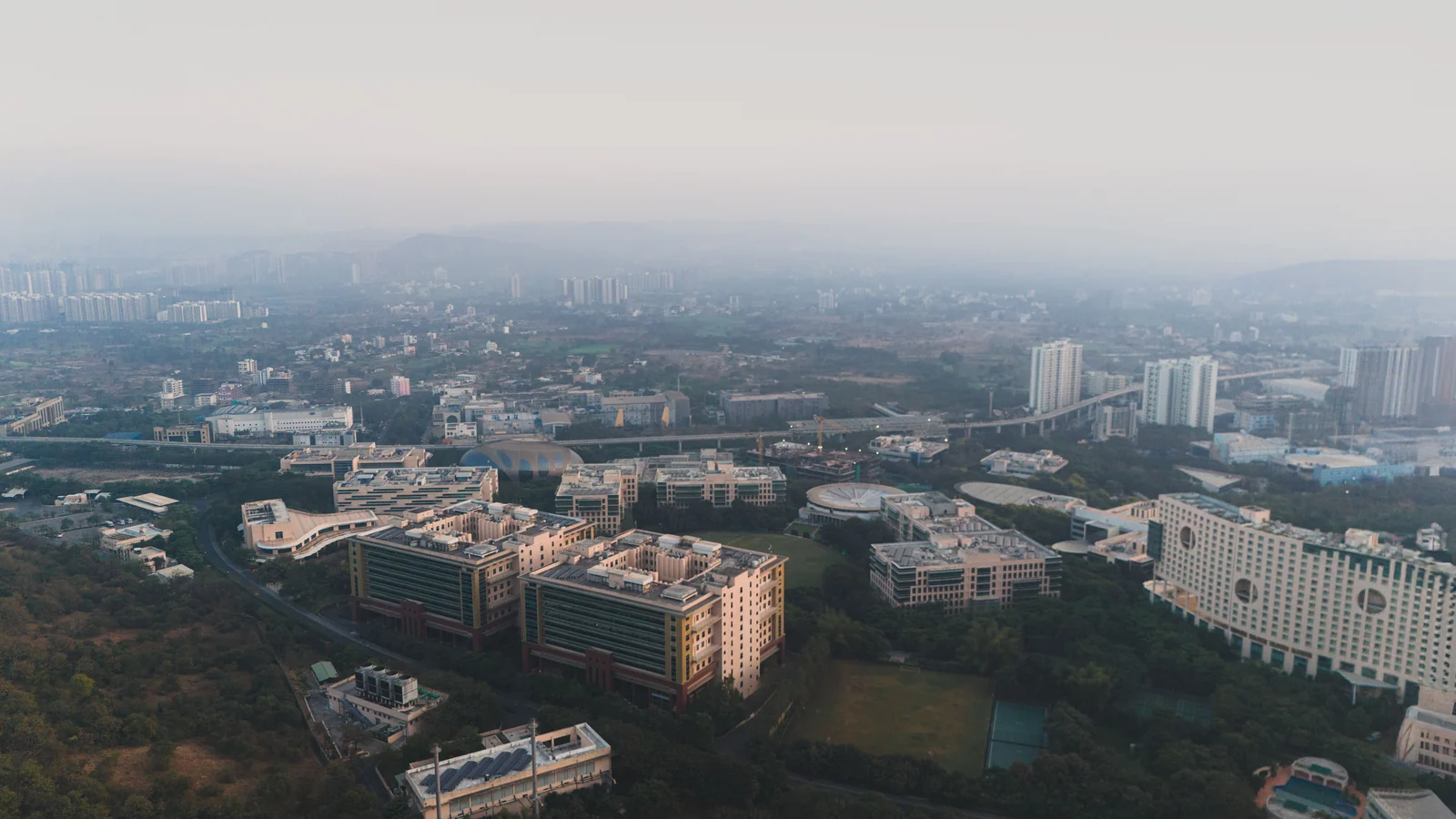 Aerial view of Sector 28, Gurugram