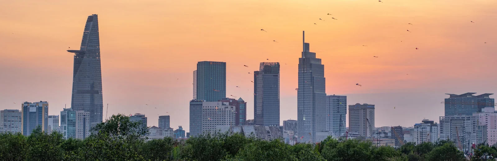 Skyline of Sector 89, Gurugram at golden hour