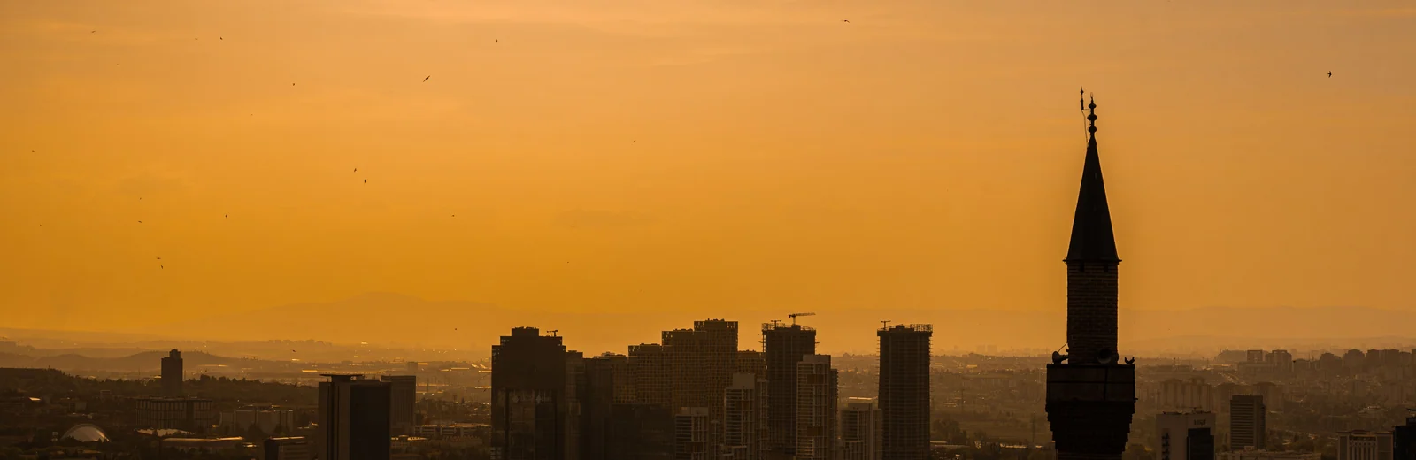 Skyline of Alwal, Hyderabad at golden hour
