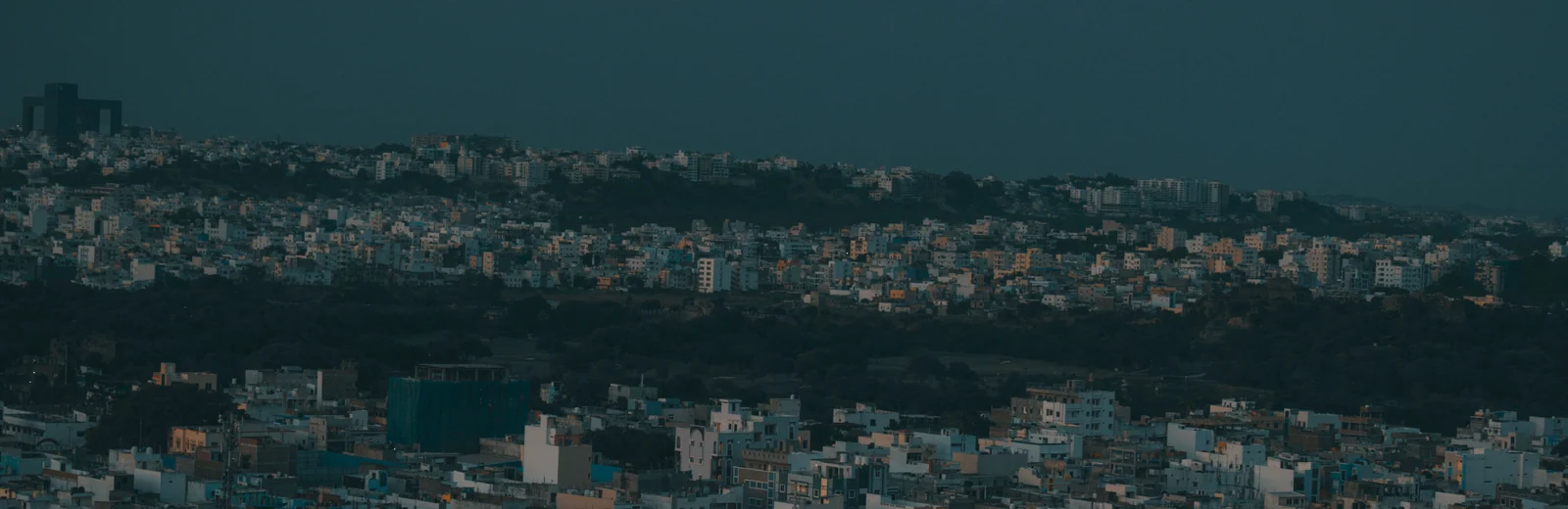 Skyline of HayathNagar, Hyderabad at golden hour