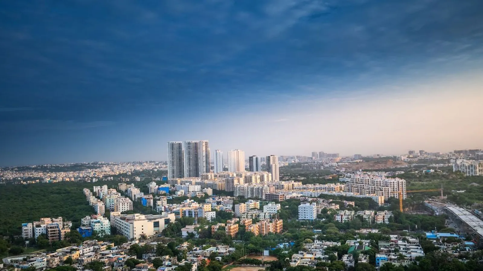 Aerial view of Medchal, Hyderabad