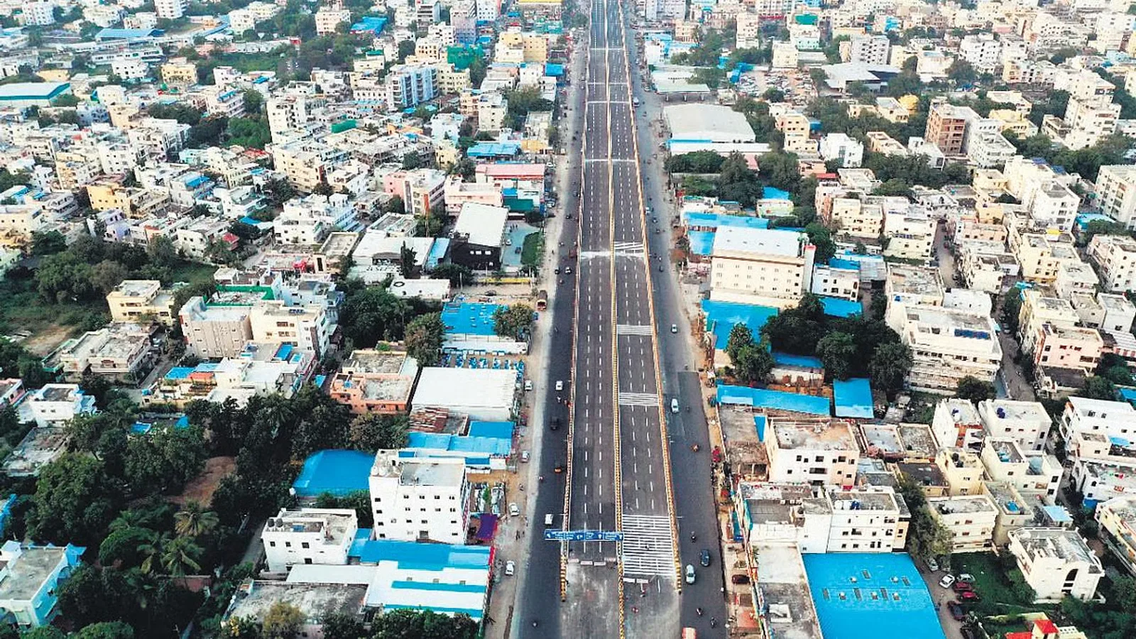 Aerial view of Nagole, Hyderabad