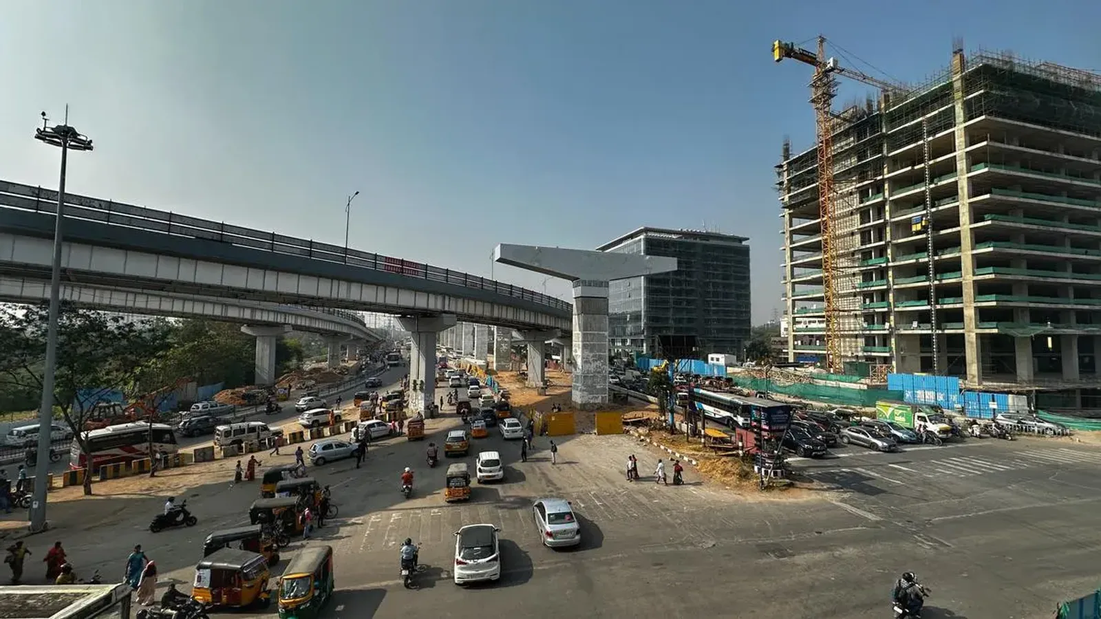 Aerial view of Serilingampally, Hyderabad