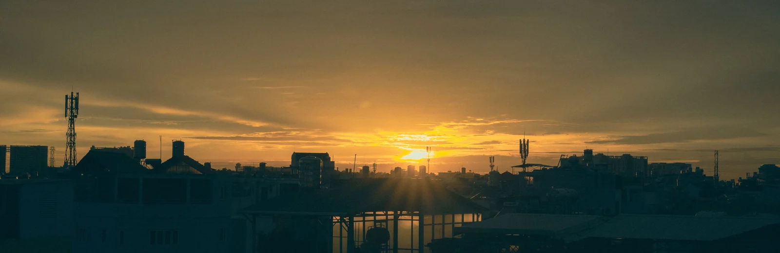Skyline of Tarnaka, Hyderabad at golden hour