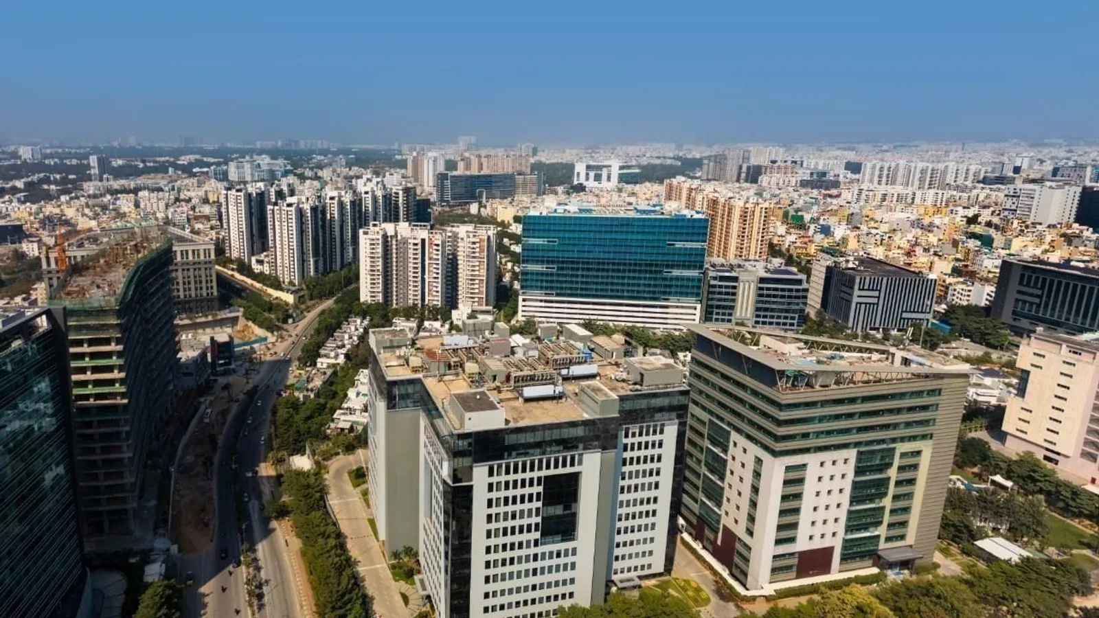 Aerial view of Tarnaka, Hyderabad