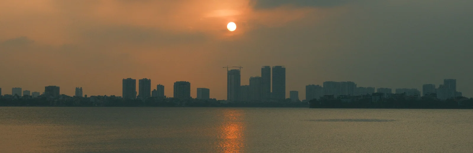 Skyline of Rajendra Nagar, Indore at golden hour